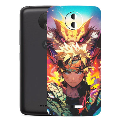 Motorola Phone Skins (All Models) - Angry Naruto Anime - Matte Finish (M-148) Motorola Moto C Plus