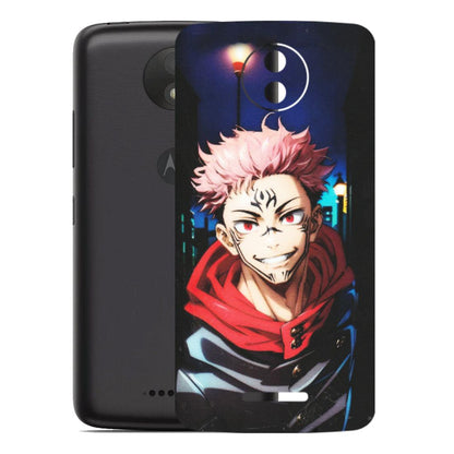 Motorola Phone Skins (All Models) - Yuji Itadori Funny Face Anime - Matte Finish (M-152) Motorola Moto C Plus