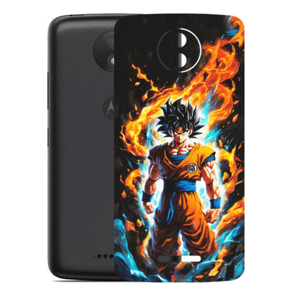 Motorola Phone Skins (All Models) - Goku Transformation Anime - Matte Finish (M-159) Motorola Moto C Plus
