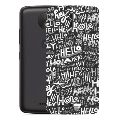 Motorola Phone Skins (All Models) - Hi Hello Doodles - Matte Finish (M-25) Motorola Moto C Plus