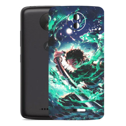 Motorola Phone Skins (All Models) - Sword Fighter Anime - Matte Finish (M-29) Motorola Moto C Plus