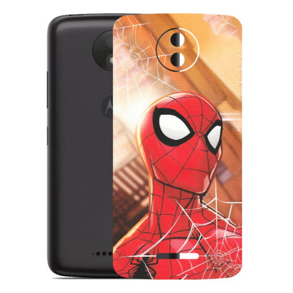 Motorola Phone Skins (All Models) - Spiderman Face New - Matte Finish (M-41) Motorola Moto C Plus