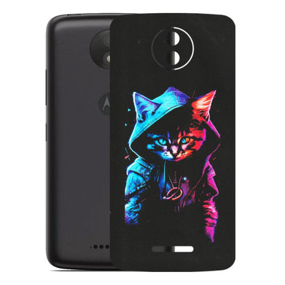 Motorola Phone Skins (All Models) - Cyberpunk Cat - Matte Finish (M-45) Motorola Moto C Plus