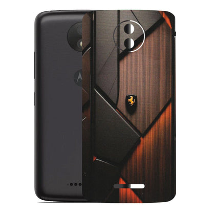 Motorola Phone Skins (All Models) - Lambo Beauty Wood Pattern Sober - Matte Finish (M-51) Motorola Moto C Plus