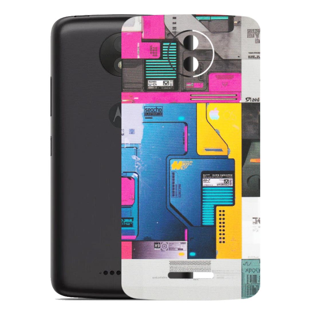 Motorola Phone Skins (All Models) - Colourfull Motherboard Internals - Matte Finish (M-55) Motorola Moto C Plus