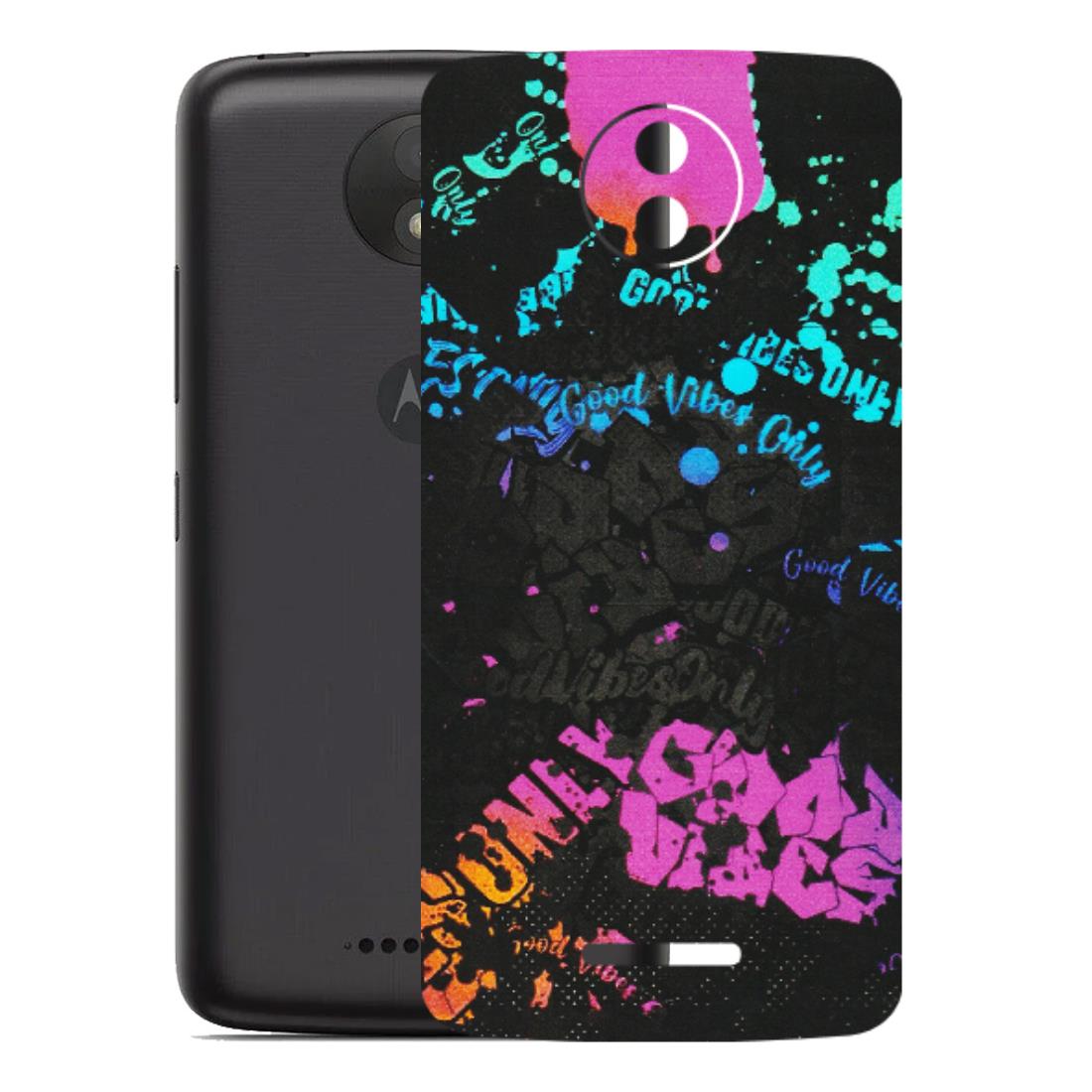 Motorola Phone Skins (All Models) - Majestic Black Vibes - Matte Finish (M-62) Motorola Moto C Plus