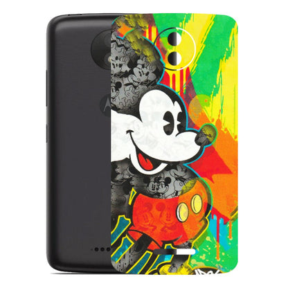 Motorola Phone Skins (All Models) - Multiple Mickey With Colourful Texture - Matte Finish (M-84) Motorola Moto C Plus