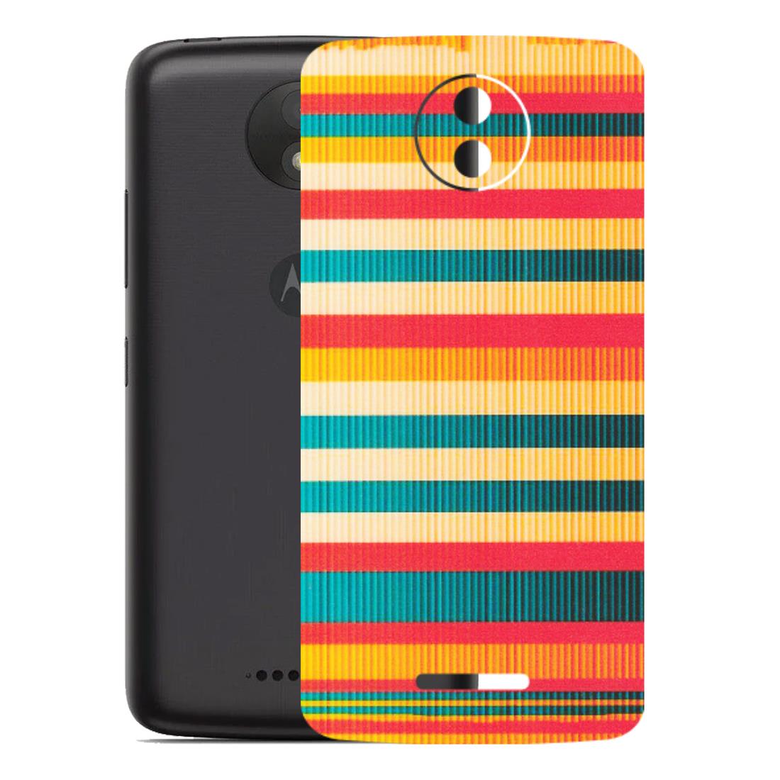 Motorola Phone Skins (All Models) - Colourful Stripes Soothing Effect - Matte Finish (M-86) Motorola Moto C Plus