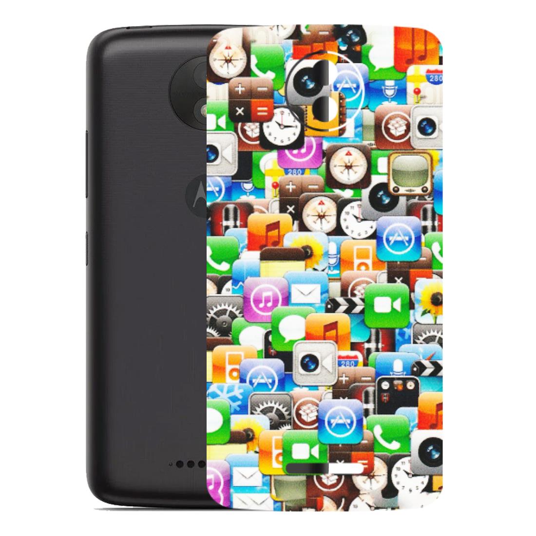 Motorola Phone Skins (All Models) - All Apple Icons - Matte Finish (M-93) Motorola Moto C Plus