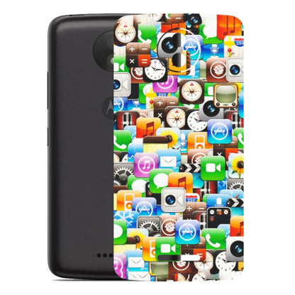 Motorola Phone Skins (All Models) - All Apple Icons - Matte Finish (M-93) Motorola Moto C Plus