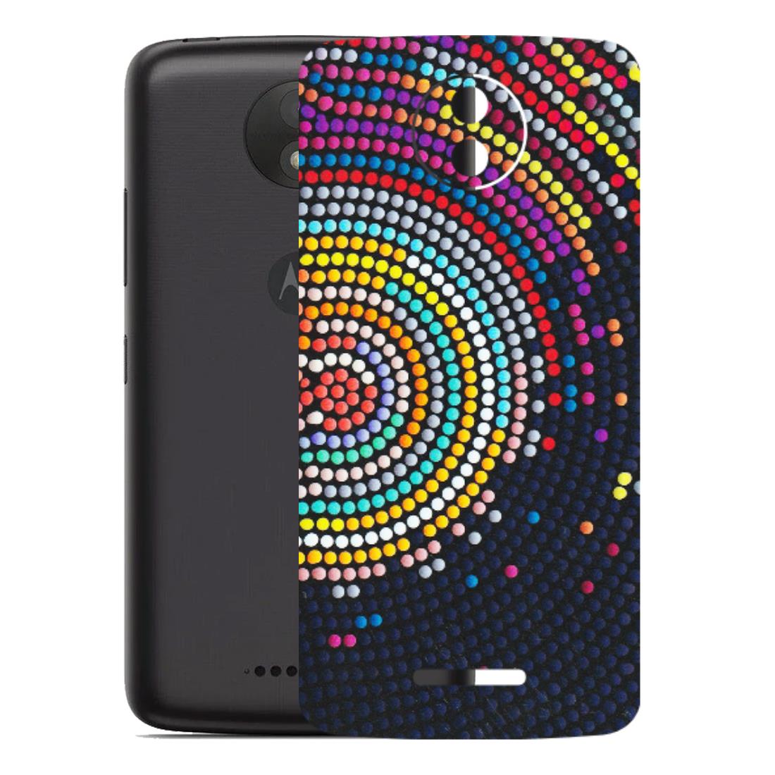 Motorola Phone Skins (All Models) - Rainbow Dot Mandala - Matte Finish (M-97) Motorola Moto C Plus