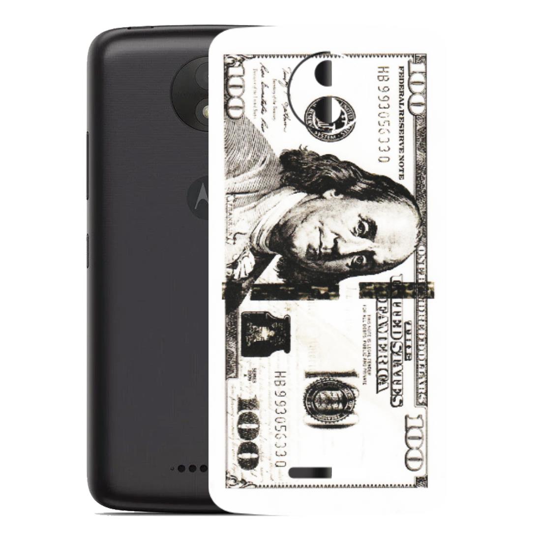 Motorola Phone Skins (All Models) - 100 Dollar Currency - Transparent Finish (T-01) Motorola Moto C Plus