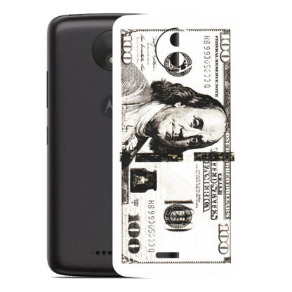 Motorola Phone Skins (All Models) - 100 Dollar Currency - Transparent Finish (T-01) Motorola Moto C Plus