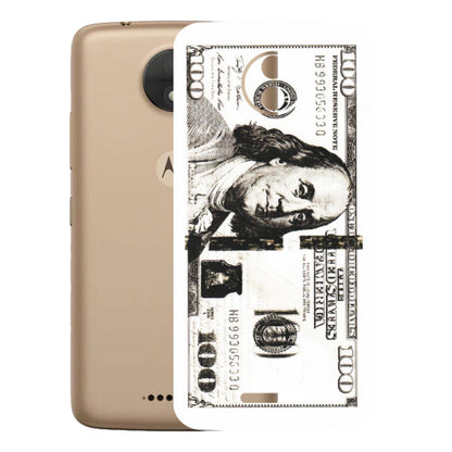 Motorola Phone Skins (All Models) - 100 Dollar Currency - Transparent Finish (T-01) Motorola Moto C