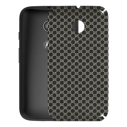 Motorola Phone Skins (All Models) - Black G Print - 3D Embossed Finish (L-109) Motorola Moto E2
