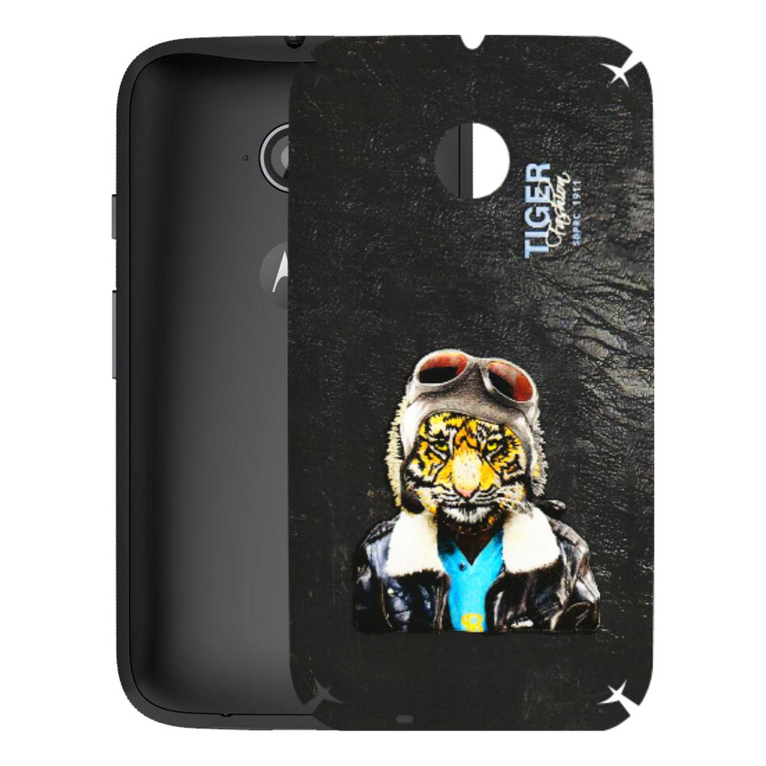 Motorola Phone Skins (All Models) - Rider Tiger - 3D Embossed Finish (L-113) Motorola Moto E2