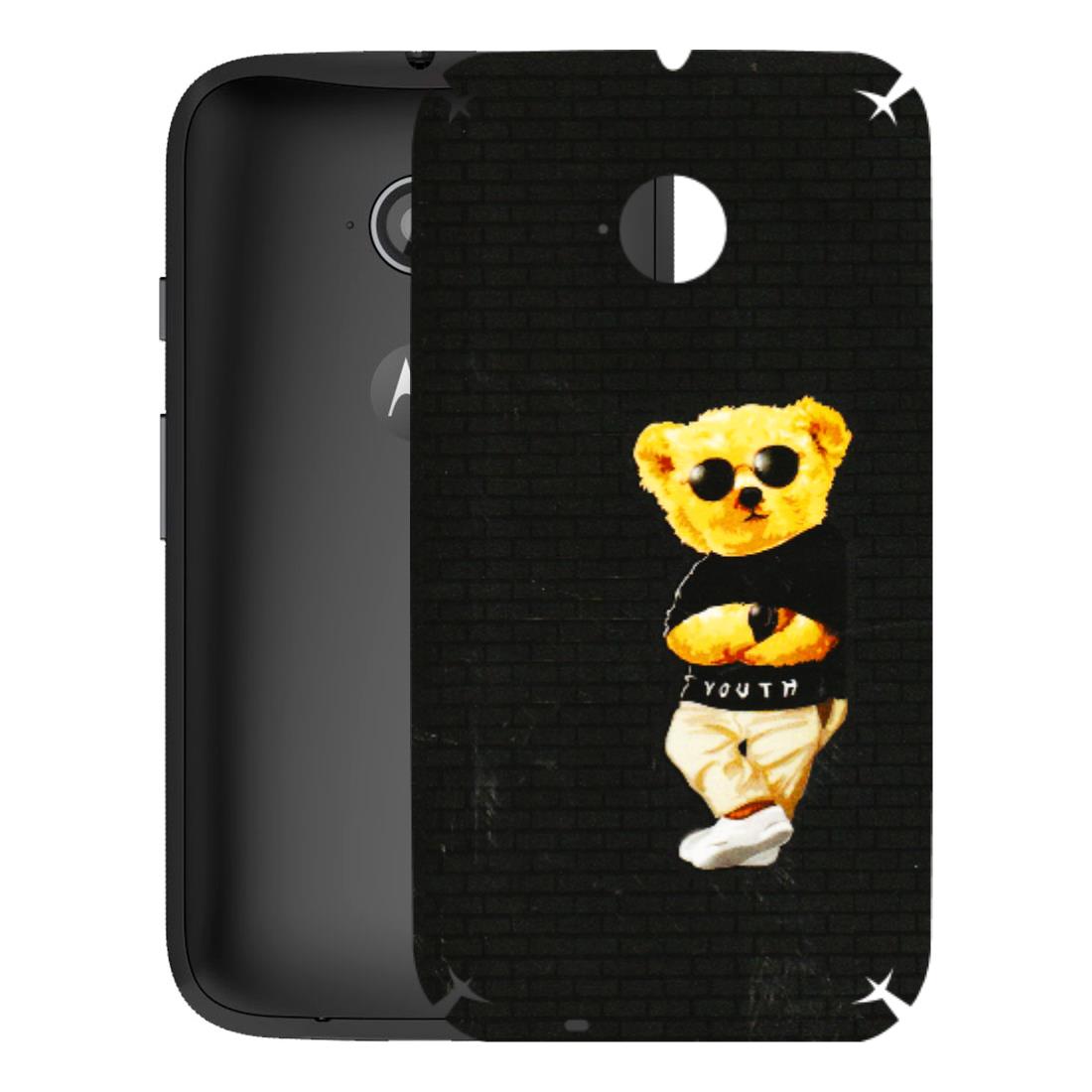 Motorola Phone Skins (All Models) - Classy Teddy Bear - 3D Embossed Finish (L-116) Motorola Moto E2