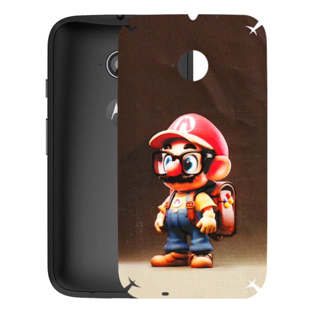 Motorola Phone Skins (All Models) - Little Mario - 3D Embossed Finish (L-119) Motorola Moto E2