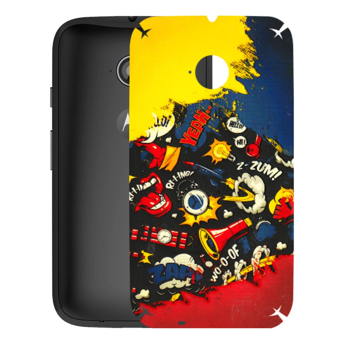 Motorola Phone Skins (All Models) - Pacific Doodle Art - 3D Embossed Finish (L-120) Motorola Moto E2