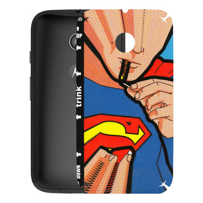 Motorola Phone Skins (All Models) - Superman Sutta - 3D Embossed Finish (L-130) Motorola Moto E2