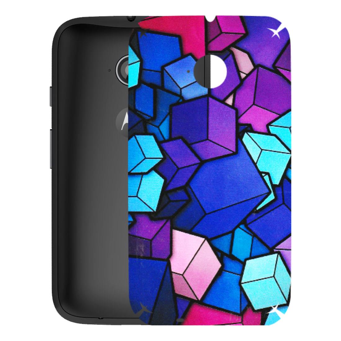 Motorola Phone Skins (All Models) - Cube Doodle - 3D Embossed Finish (L-141) Motorola Moto E2
