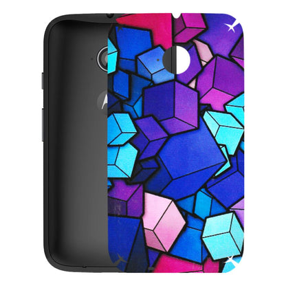 Motorola Phone Skins (All Models) - Cube Doodle - 3D Embossed Finish (L-141) Motorola Moto E2