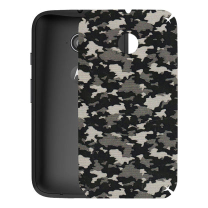 Motorola Phone Skins (All Models) - Black/Grey Camoflaunge - 3D Embossed Finish (L-142) Motorola Moto E2