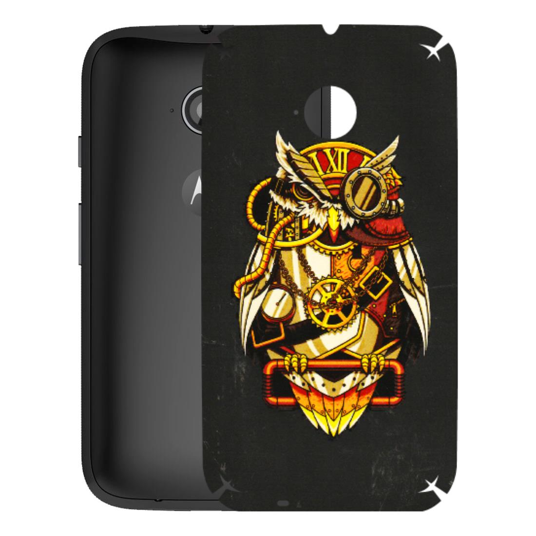 Motorola Phone Skins (All Models) - Classy Smart Owl - 3D Embossed Finish (L-144) Motorola Moto E2