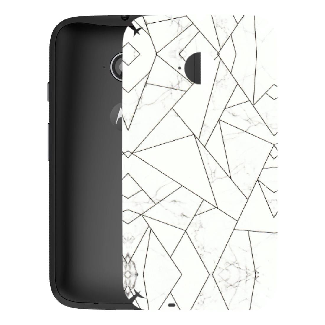 Motorola Phone Skins (All Models) - Luxury White Marble Effect - 3D Embossed Finish (L-168) Motorola Moto E2
