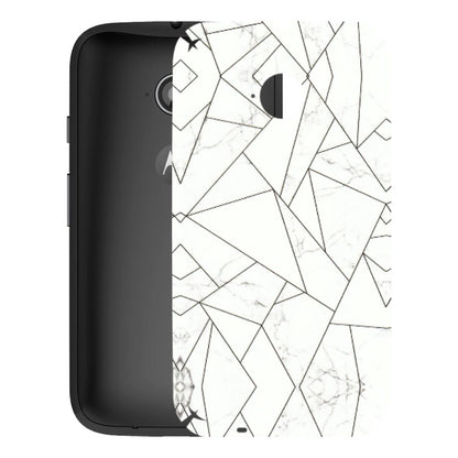 Motorola Phone Skins (All Models) - Luxury White Marble Effect - 3D Embossed Finish (L-168) Motorola Moto E2