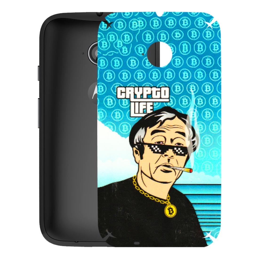 Motorola Phone Skins (All Models) - Crypto Thug Life - 3D Embossed Finish (L-179) Motorola Moto E2