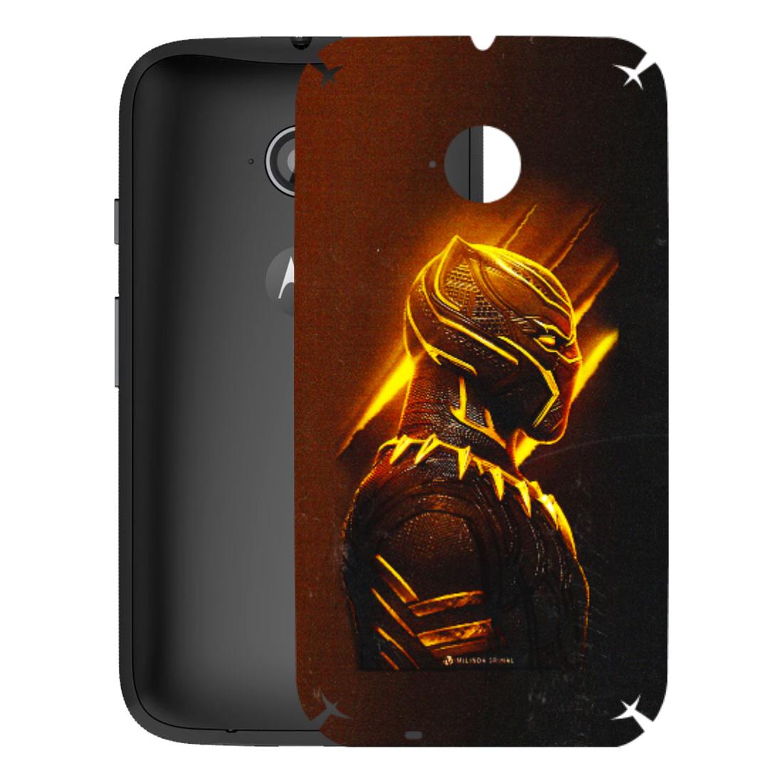 Motorola Phone Skins (All Models) - Gold Black Panther - 3D Embossed Finish (L-181) Motorola Moto E2