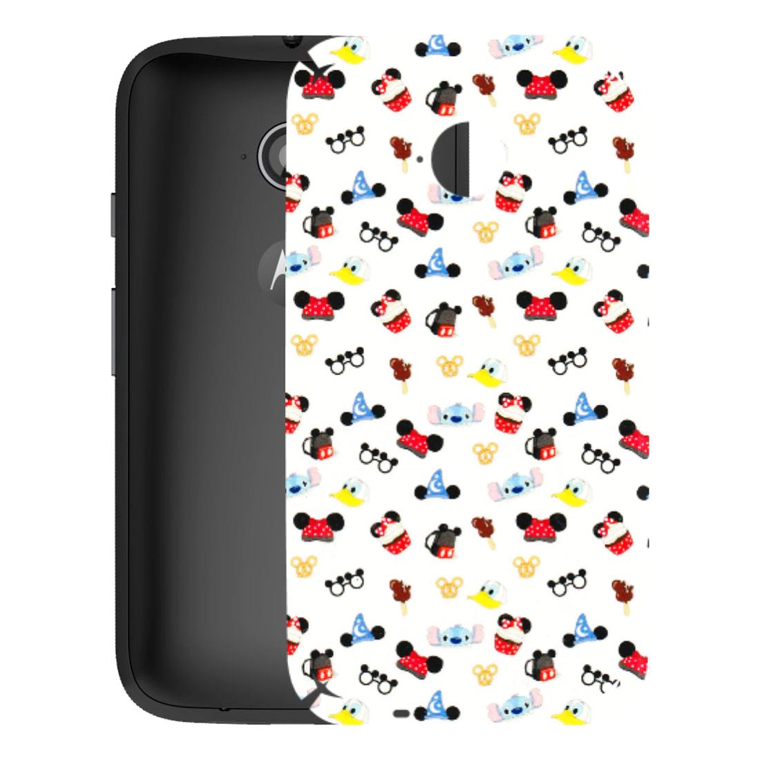 Motorola Phone Skins (All Models) - Minnie Mouse & Donald Doodles s - 3D Embossed Finish (L-194) Motorola Moto E2