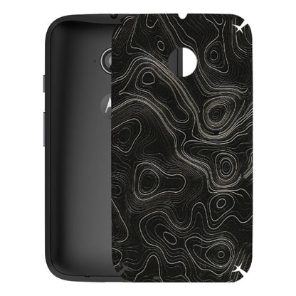 Motorola Phone Skins (All Models) - Black Swirl - 3D Embossed Finish (L-196) Motorola Moto E2