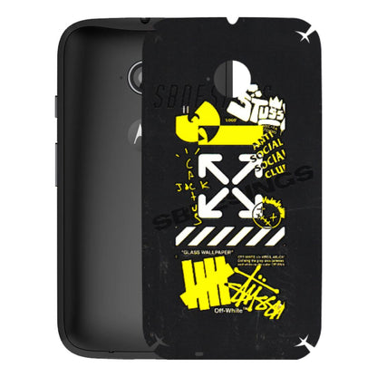 Motorola Phone Skins (All Models) - Anti Social Graffiti - 3D Embossed Finish (L-198) Motorola Moto E2
