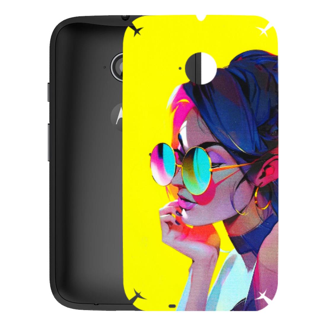 Motorola Phone Skins (All Models) - Bold Stylish Girl - 3D Embossed Finish (L-222) Motorola Moto E2