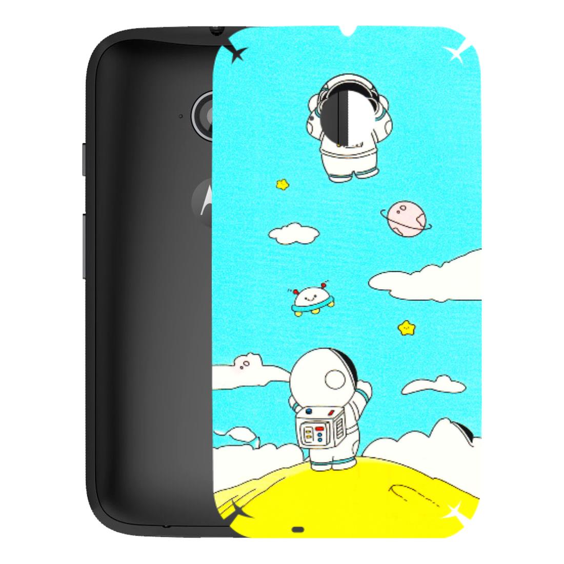 Motorola Phone Skins (All Models) - Blue Skies Astro Float - 3D Embossed Finish (L-230) Motorola Moto E2