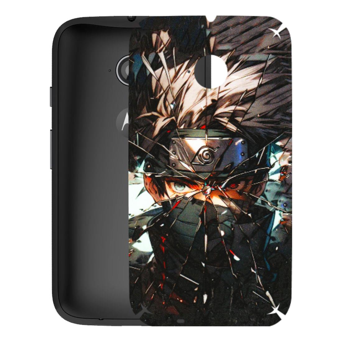 Motorola Phone Skins (All Models) - Kakashi Shattered Glass Effect - 3D Embossed Finish (L-237) Motorola Moto E2
