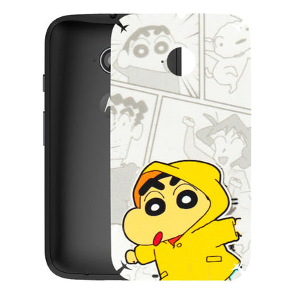 Motorola Phone Skins (All Models) - Yellow Shinchan Comic - 3D Embossed Finish (L-246) Motorola Moto E2