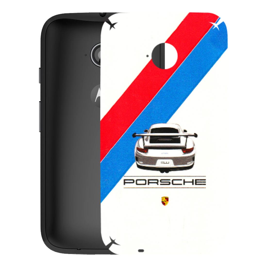 Motorola Phone Skins (All Models) - Porche Car Sober Logo - 3D Embossed Finish (L-248) Motorola Moto E2