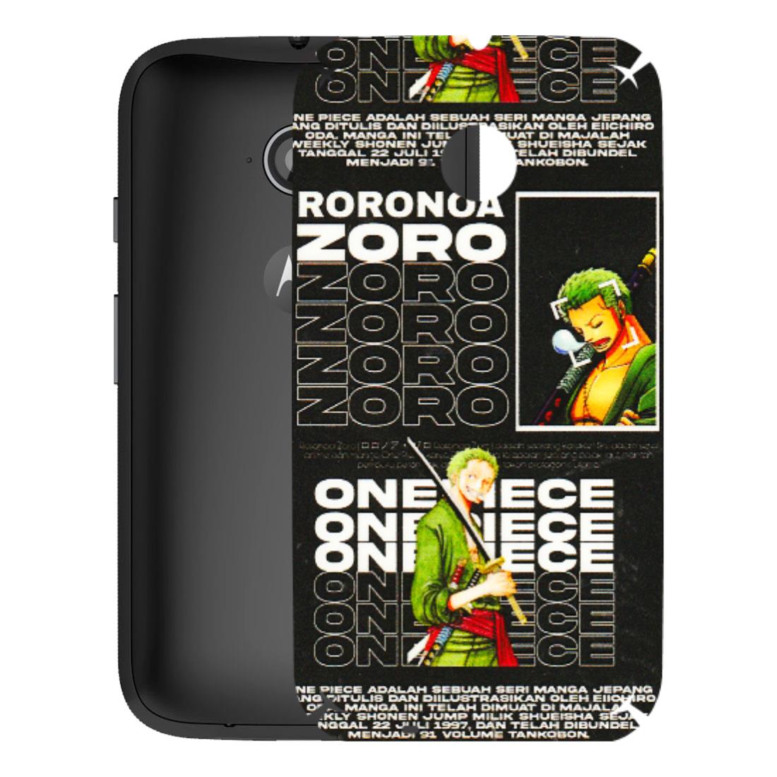 Motorola Phone Skins (All Models) - One Piece Zoro - 3D Embossed Finish (L-250) Motorola Moto E2