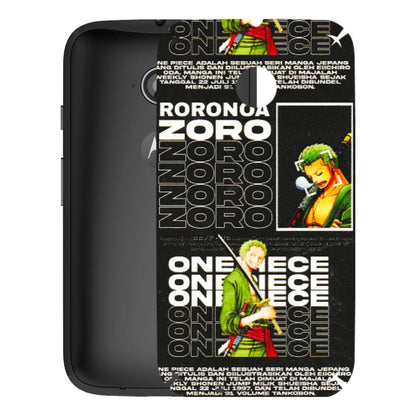 Motorola Phone Skins (All Models) - One Piece Zoro - 3D Embossed Finish (L-250) Motorola Moto E2