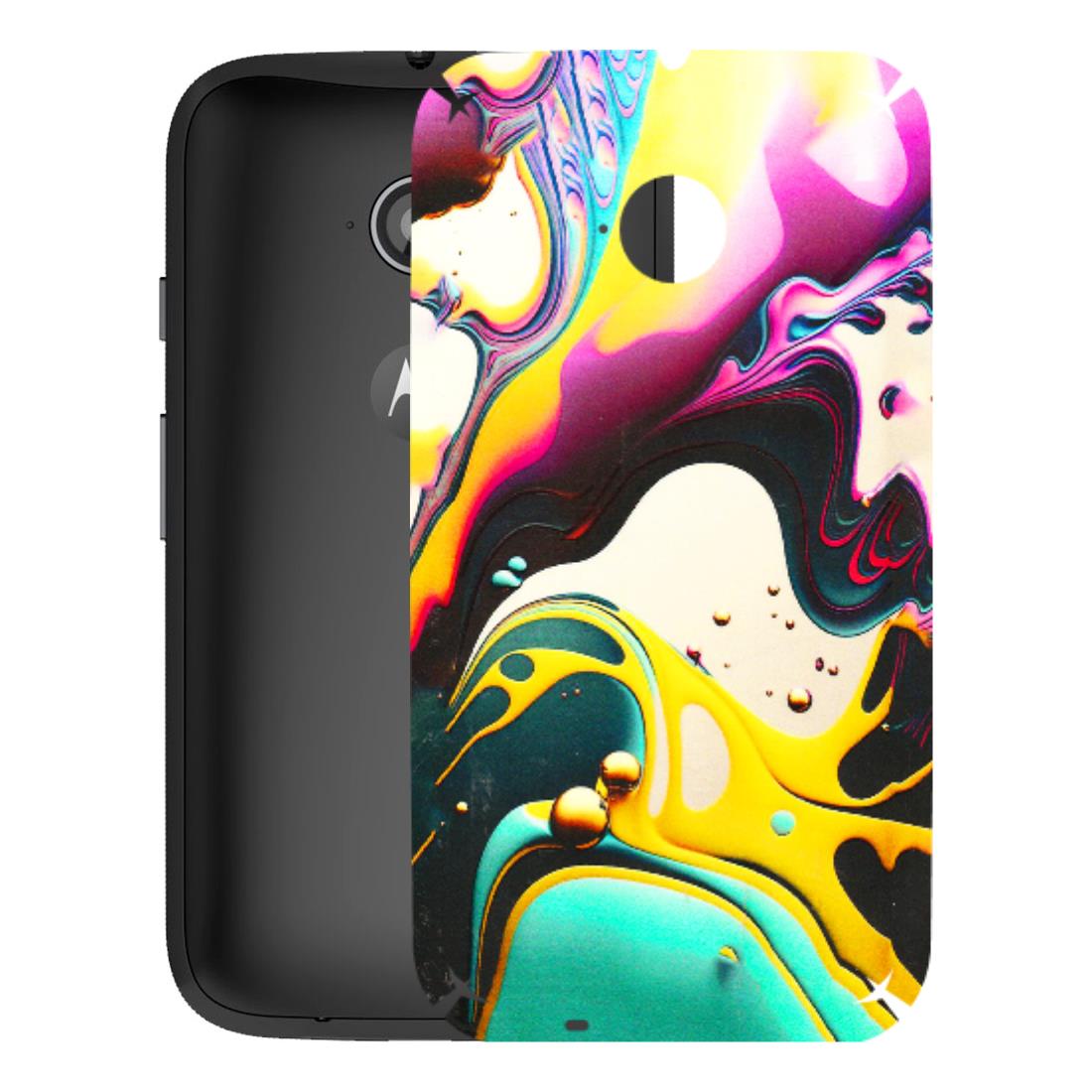 Motorola Phone Skins (All Models) - Multicolor Abstract pattern - 3D Embossed Finish (L-254) Motorola Moto E2