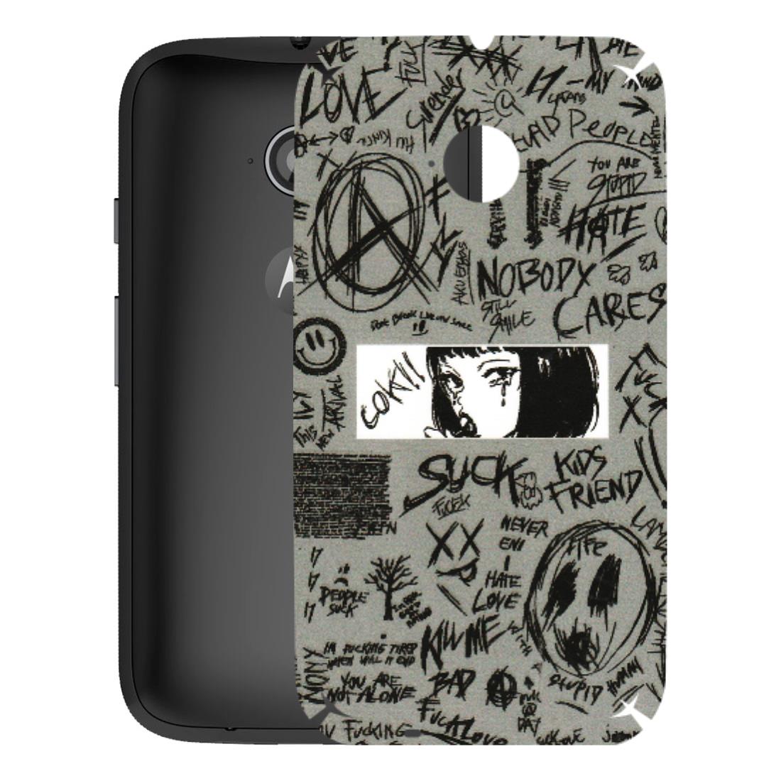 Motorola Phone Skins (All Models) - Never Have Love Anime - 3D Embossed Finish (L-260) Motorola Moto E2
