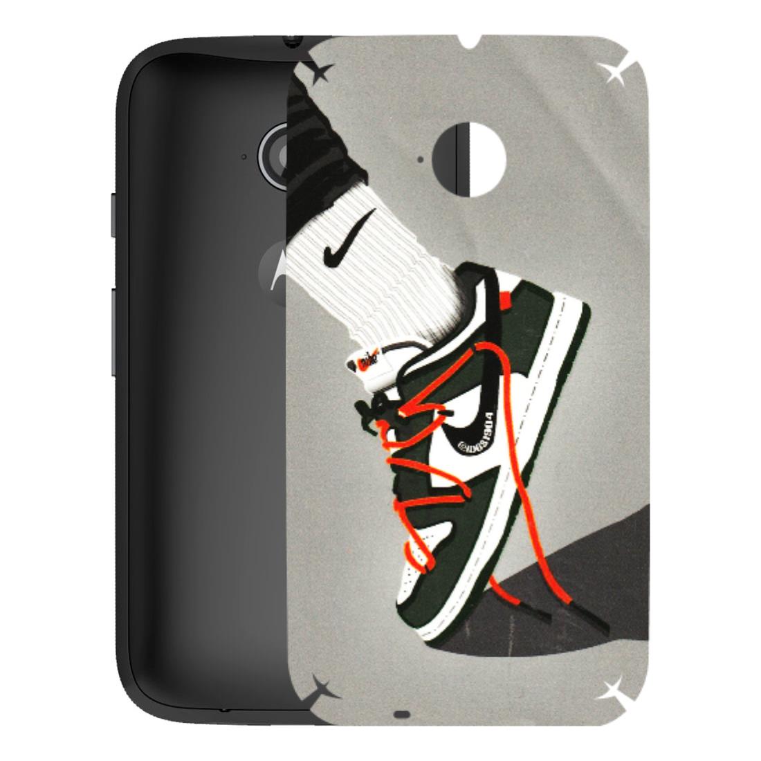 Motorola Phone Skins (All Models) - New Grey Sneaker - 3D Embossed Finish (L-261) Motorola Moto E2