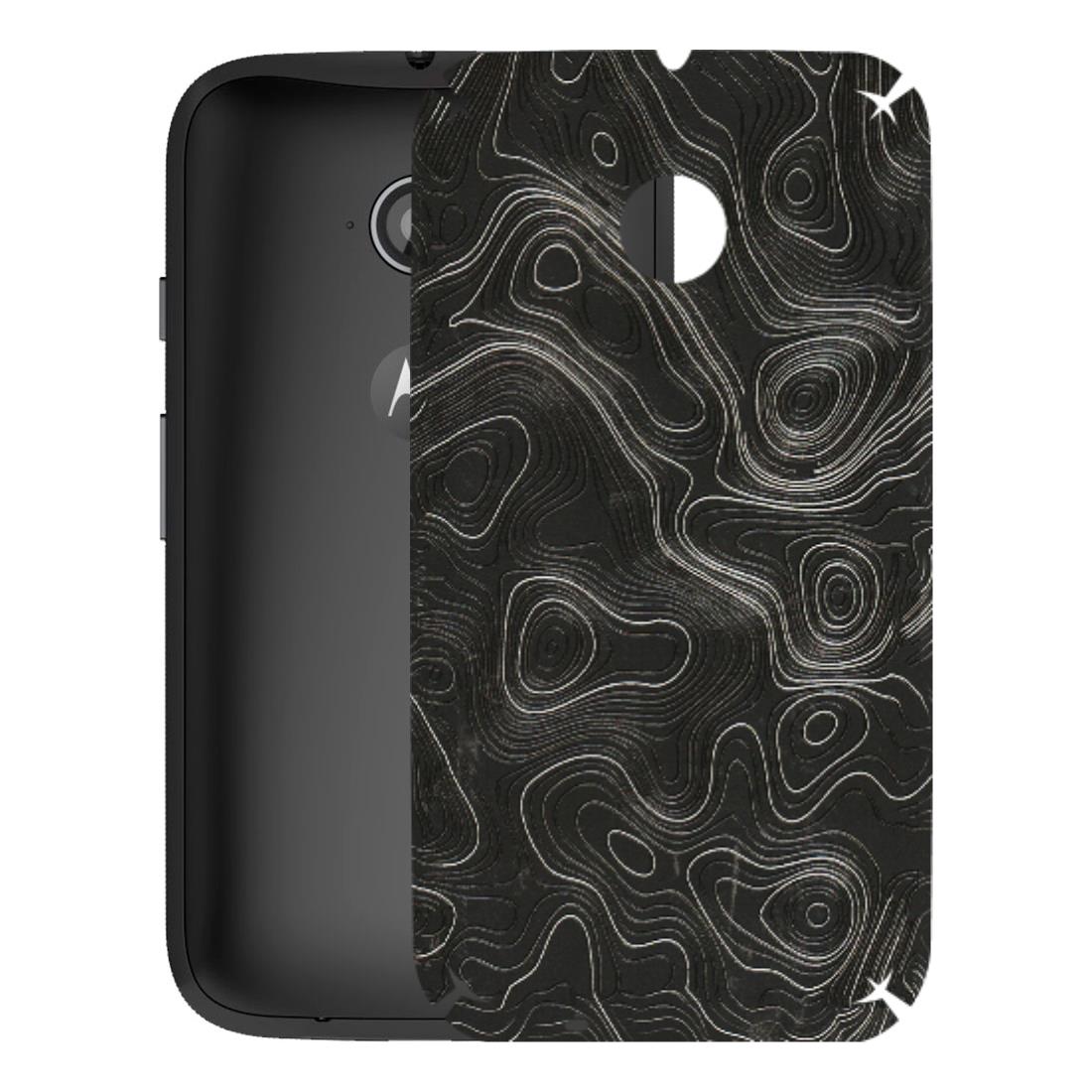 Motorola Phone Skins (All Models) - Abstract White Line Map - 3D Embossed Finish (L-269) Motorola Moto E2