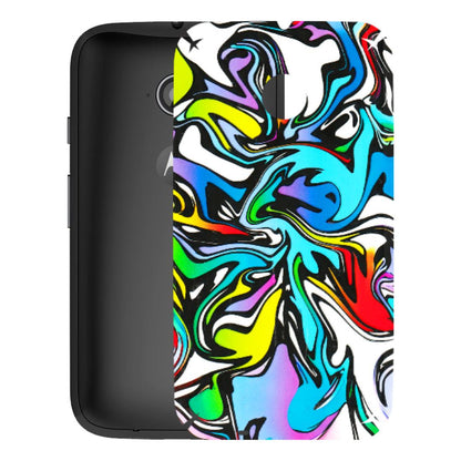 Motorola Phone Skins (All Models) - Abstract Colour Paints - 3D Embossed Finish (L-271) Motorola Moto E2