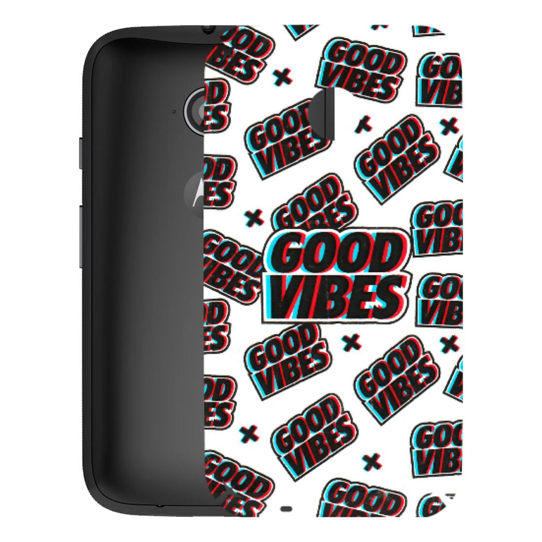 Motorola Phone Skins (All Models) - Good Vibes - 3D Embossed Finish (L-282) Motorola Moto E2
