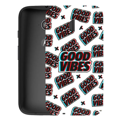 Motorola Phone Skins (All Models) - Good Vibes - 3D Embossed Finish (L-282) Motorola Moto E2