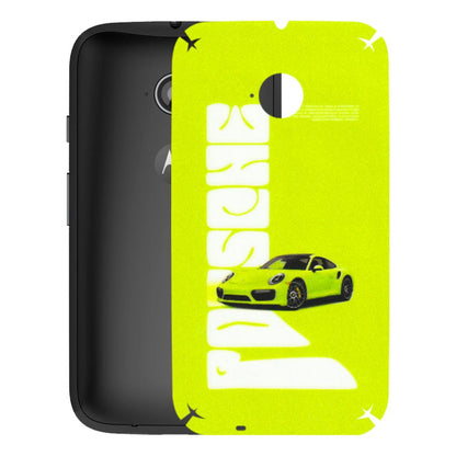 Motorola Phone Skins (All Models) - Lime Green Porche - 3D Embossed Finish (L-30) Motorola Moto E2